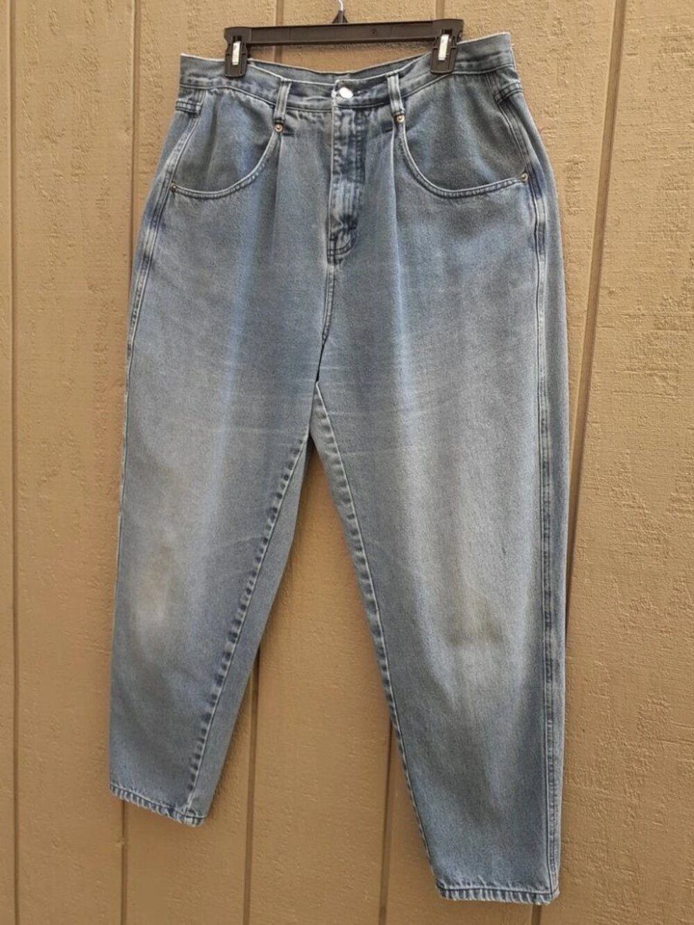 Vtg Brittania Pleated Jeans 33 x 28 High Rise Waist Mom Jeans 80s 90s Tapered